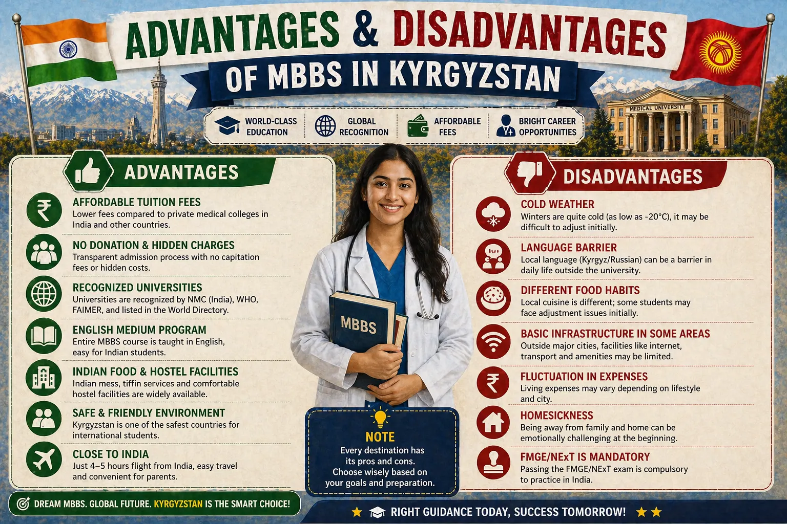 Advantages and Disadvantages of MBBS in Kyrgyzstan